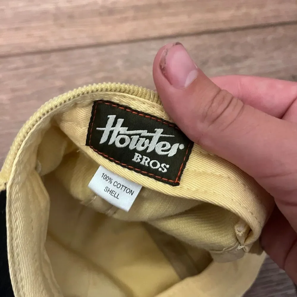 Howler Bros Smiles Yellow Smiley Face Corduroy Strapback Hat One Size Adjustable